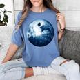 Boston Terrier Dog Moon Dog Mom Dad Women Men Dog Lovers Women's Comfort Colors T-Shirt Blue Jean