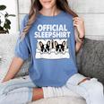 Boston Terrier Dog Official Sleep Pajamas Nightgown Women's Comfort Colors T-Shirt Blue Jean