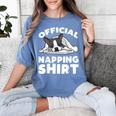 Boston Terrier Dog Official Sleeping Shirt Men Women Kids Women's Comfort Colors T-Shirt Blue Jean