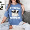 Boston Terrier Dog Official Sleepshirt Pajamas Nightgown For Men Women Girls Kids Women's Comfort Colors T-Shirt Blue Jean