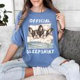Boston Terrier Dog Official Sleepshirt Pajamas Nightgown Men Women Girls Kids Women's Comfort Colors T-Shirt Blue Jean