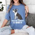 Boston Terrier Dog Owner Grandma Women's Comfort Colors T-Shirt Blue Jean