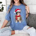 Boston Terrier Dog Ugly Christmas Dog Xmas For Men Women Kids Women's Comfort Colors T-Shirt Blue Jean