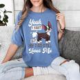 Boston Terrier Fart American Gentleman Non-Sporting Dog Women's Comfort Colors T-Shirt Blue Jean