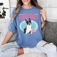 Boston Terrier Grandma Bostie Dog Owner Boston Terrier Men Women Women's Comfort Colors T-Shirt Blue Jean
