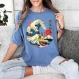 Boston Terrier Japanese Kanagawa Wave Surf Loyal Dog Men Women Kids Women's Comfort Colors T-Shirt Blue Jean