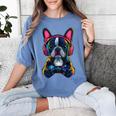 Boston Terrier Lovers Gaming Headphones Boston Terrier Women's Comfort Colors T-Shirt Blue Jean