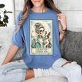 Boston Terrier Mom Skeleton Tarot Card Witch Vibes Dog Mom Women's Comfort Colors T-Shirt Blue Jean