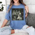 Boston Terrier Selfie With Ghosts Halloween Dog Lover Women's Comfort Colors T-Shirt Blue Jean