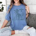 Boston Terrier UFO Cowboy Dog Dog Mom Dog Dad Alien Dog Women's Comfort Colors T-Shirt Blue Jean