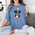 Cute Boston Terrier Dad Dog Lovers Puppy Bostie Owner Women's Comfort Colors T-Shirt Blue Jean