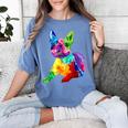 Dog Lover Boston Terrier Dog Colorful Boston Terrier Men Women Kids Women's Comfort Colors T-Shirt Blue Jean