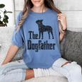 The Dogfather Boston Terrier Dog Funny Dog Gift T-Shirt For Men Women Girls Kids Women's Comfort Colors T-Shirt Blue Jean