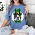 Green Boston Terrier Shamrock St Patricks Day Boston Terrier Women's Comfort Colors T-Shirt Blue Jean
