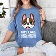 Just a Girl Who Loves Boston Terriers Women's Comfort Colors T-Shirt Blue Jean
