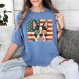 Patriotic Boston Terrier Dog Lover USA Flag 4th Of July For Men Women Kids Women's Comfort Colors T-Shirt Blue Jean