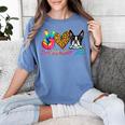 Peace Love Boston Terrier Tie Dye Dog Lover For Men Women Girls Kids Women's Comfort Colors T-Shirt Blue Jean