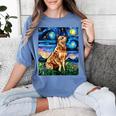 Red Heeler Starry Night Cattle Dog Colorful Art By Aja For Men Women Girls Kids Women's Comfort Colors T-Shirt Blue Jean