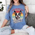 Retro Life Is Better With Boston Terrier Mom Dog Lover Women's Comfort Colors T-Shirt Blue Jean