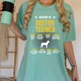 Anatomy Of Boston Terrier Dog Lover Women's Comfort Colors T-Shirt Chalky Mint