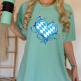 Bavarian Flag As Heart Blue Diamond Bavaria Women's Comfort Colors T-Shirt Chalky Mint