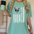 Best Boston Terrier Dog Mom Ever USA Flag For Men Women Kids Women's Comfort Colors T-Shirt Chalky Mint