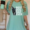 Best Dog Dad Ever Boston Terrier Dog Lover For Dad Men Women Girls Kids Women's Comfort Colors T-Shirt Chalky Mint