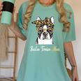 Birthday And Mother's Day -Boston Terrier Mom Women's Comfort Colors T-Shirt Chalky Mint