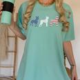 Boston Terrier 4th Of July Dog Patriotic USA Flag Man Woman Women's Comfort Colors T-Shirt Chalky Mint