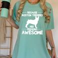 Boston Terrier Awesome Women's Comfort Colors T-Shirt Chalky Mint