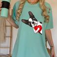 Boston Terrier Bostie Dog Kids Women Girls Women's Comfort Colors T-Shirt Chalky Mint