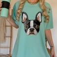 Boston Terrier Cute Puppy Face Dog Lover Pet Owner Women's Comfort Colors T-Shirt Chalky Mint
