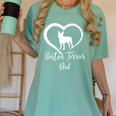 Boston Terrier Dad Cute Boston Terrier Silhouette Heart Premium Women's Comfort Colors T-Shirt Chalky Mint