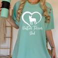 Boston Terrier Dad Cute Boston Terrier Silhouette Heart Women's Comfort Colors T-Shirt Chalky Mint