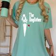 Boston Terrier Dad The DogFather Shirt Boston Terrier Women's Comfort Colors T-Shirt Chalky Mint