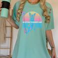 Boston Terrier Dad Retro Women's Comfort Colors T-Shirt Chalky Mint