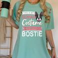 Boston Terrier Dog Bostie Halloween Costume Dog For Kids Women's Comfort Colors T-Shirt Chalky Mint