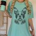 Boston Terrier Dog Bostie Nature Memorial Idea Men Women Women's Comfort Colors T-Shirt Chalky Mint