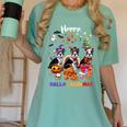 Boston Terrier Dog Christmas Happy Hallothankmas Halloween For Men Women Kids Women's Comfort Colors T-Shirt Chalky Mint