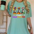 Boston Terrier Dog Halloween Christmas Hallothanksmas Men Women Kids Women's Comfort Colors T-Shirt Chalky Mint
