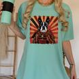 Boston Terrier Dog Japanese Art Samurai Ukiyo-e Women's Comfort Colors T-Shirt Chalky Mint