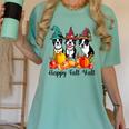 Boston Terrier Dog Lover Fall Ya'Ll Halloween Costume Men Women Women's Comfort Colors T-Shirt Chalky Mint