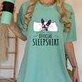 Boston Terrier Dog Lovers Sleepshirt Apparel Men Women Women's Comfort Colors T-Shirt Chalky Mint