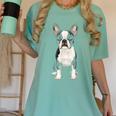 Boston Terrier Dog Motif Pet Art Boston Terrier For Men Women Kids Women's Comfort Colors T-Shirt Chalky Mint
