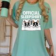 Boston Terrier Dog Official Sleep Pajamas Nightgown Women's Comfort Colors T-Shirt Chalky Mint