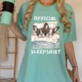 Boston Terrier Dog Official Sleepshirt Pajamas Nightgown Men Women Girls Kids Women's Comfort Colors T-Shirt Chalky Mint