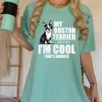 Boston Terrier Dog Women's Comfort Colors T-Shirt Chalky Mint