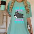 Boston Terrier This Girl Runs On Jesus And Boston Terriers Women's Comfort Colors T-Shirt Chalky Mint