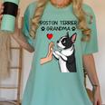 Boston Terrier Grandma Mother's Day Dog Mom Women's Comfort Colors T-Shirt Chalky Mint