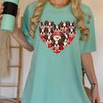 Boston Terrier Heart Valentine Boston Terrier Women's Comfort Colors T-Shirt Chalky Mint